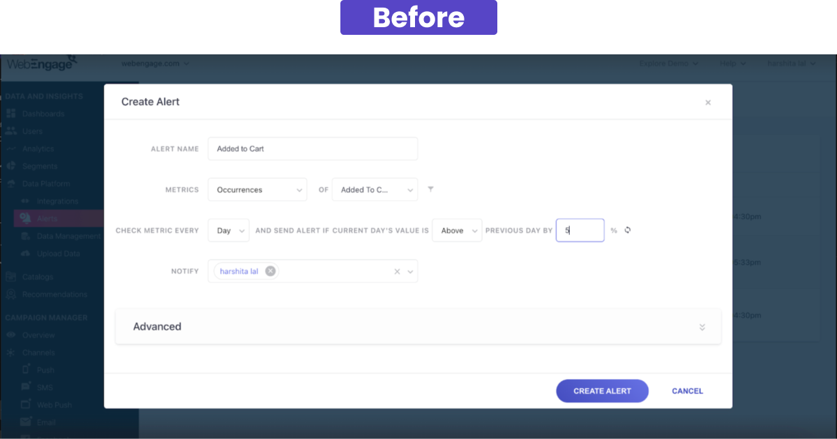 Revamped UI/UX - before